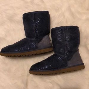 Blue Floral Print Uggs